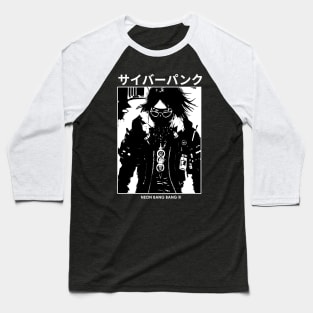 Cyberpunk Samurai Japanese Streetwear Baseball T-Shirt